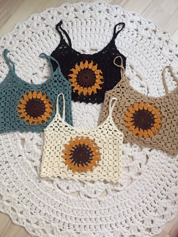 sunflower crochet top