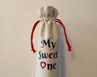 My Sweet One Lyric Wine Bag