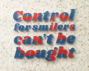 Control For Smilers Stash Clear Sticker