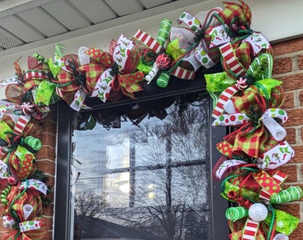 Christmas Garland, Grinch garland, CHRISTMAS GARLAND, Door garland, Mesh Christmas Garland, Christmas decor, garlands, Christmas garlands