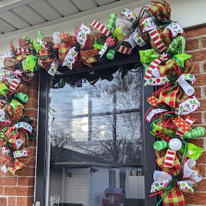 Christmas garland, whimsical garland, grinch garland, fun garland, mesh garland