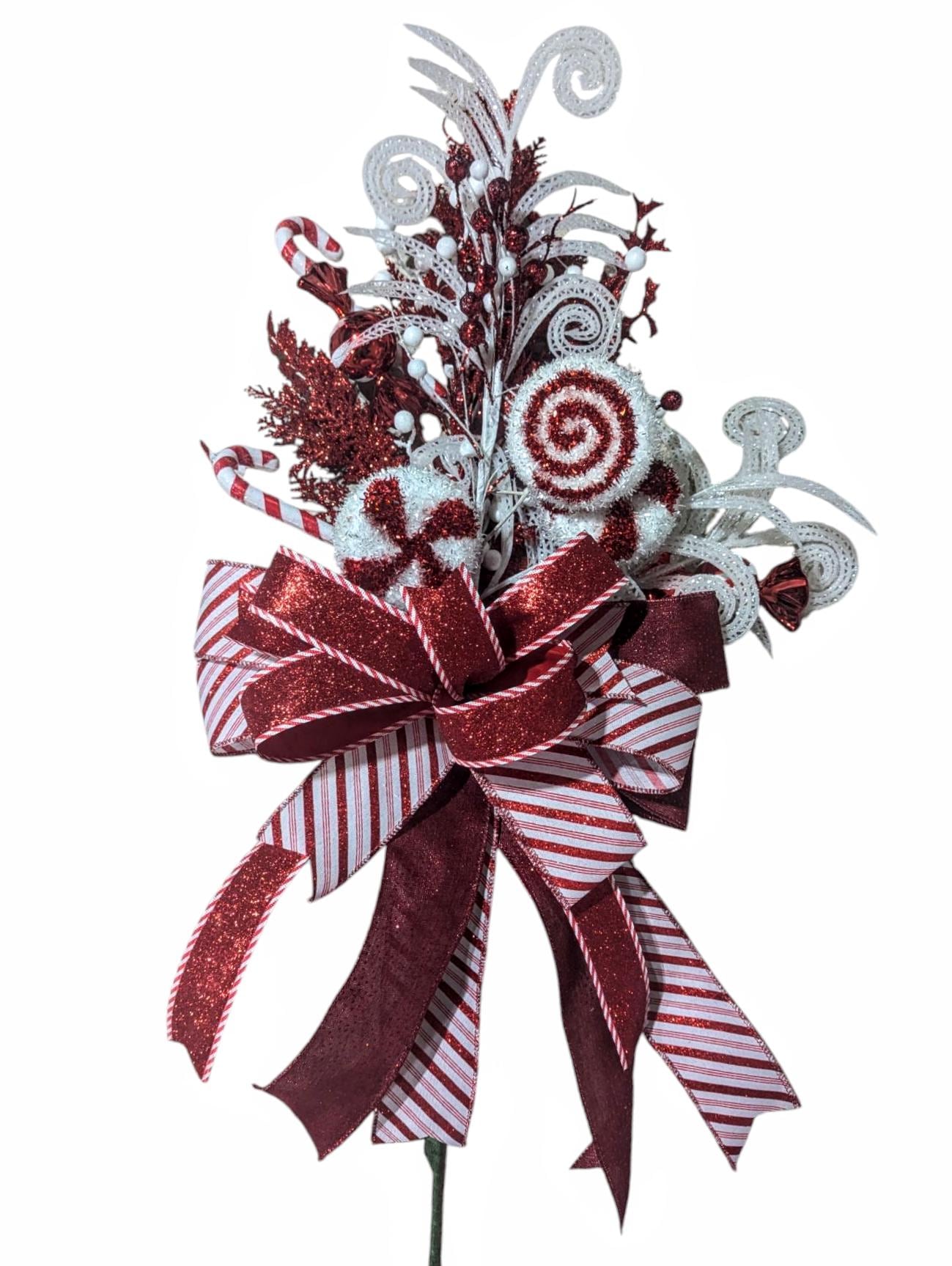 Candy Cane Tree Topper, Tree Bow, Tree Topper, Tree Star, Snowman ...