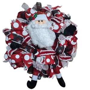 Christmas Wreath, Santa wreath, Christmas Wreaths, santa Decor, cute Santa wreath, Christmas decorations, Santa decorations, Santa door