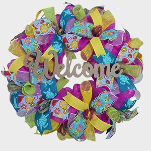 Summer wreath, hello summer wreath, hello wreath, welcome summer wreath, popsicle wreath, summer wreaths, summer decor, door wreath summer