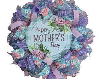 Mother's Day wreath, happy mother's day wreath, mother's Day gift ideas, mother's Day, door wreath, eunique mother's day gifts, wreaths