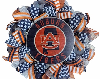 Auburn wreath, Auburn, college wreath, Auburn u iversity, college decor, graduation wreath, collegiate decorations, auburn decorations