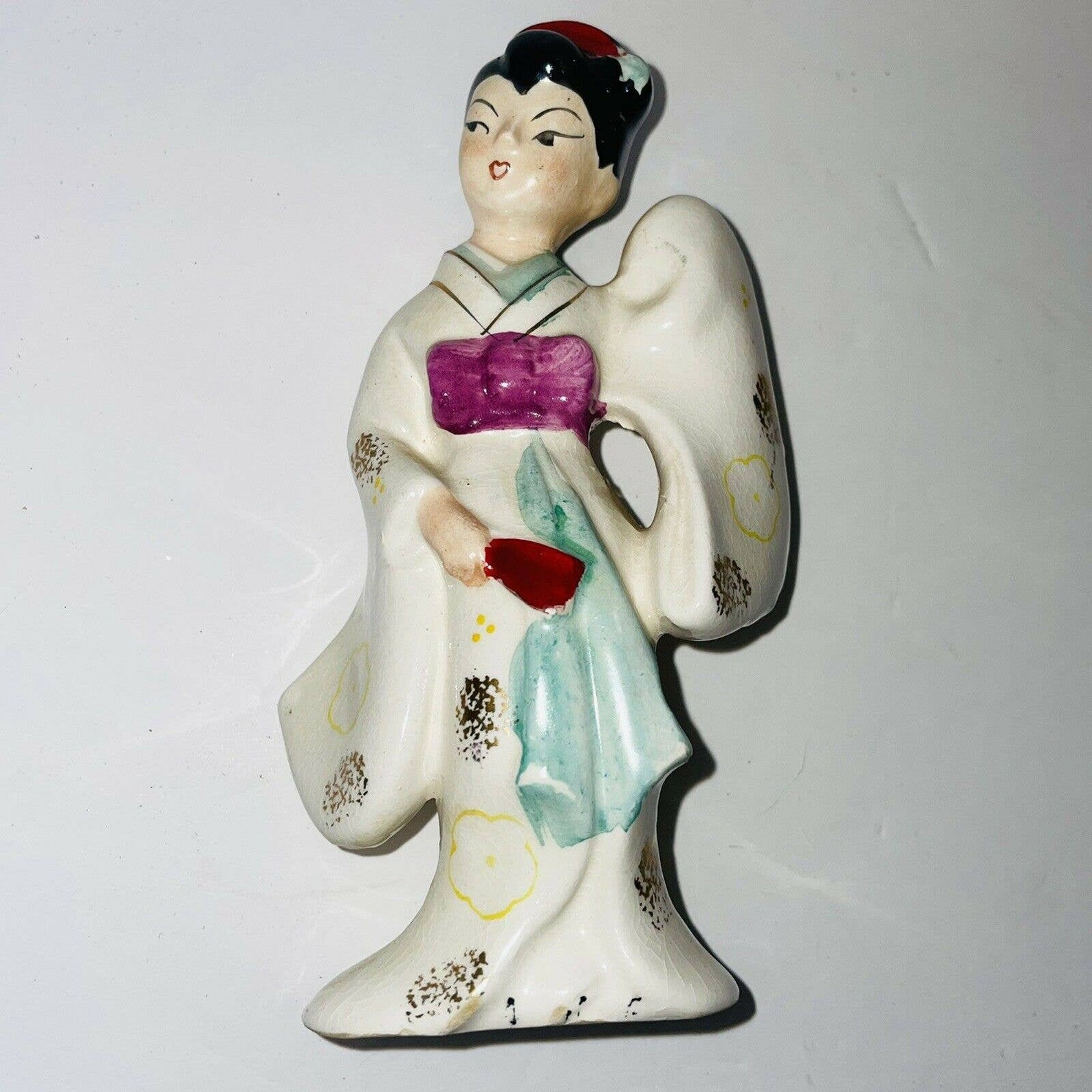 Vintage Hand Painted Porcelain Figurine of Japanese Geisha Etsy