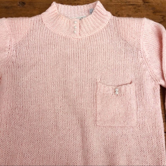 Vintage Nuggets long sleeve pink pastel Size S sw… - image 3