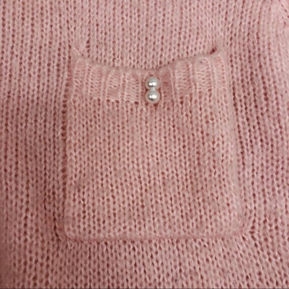 Vintage Nuggets long sleeve pink pastel Size S sw… - image 6