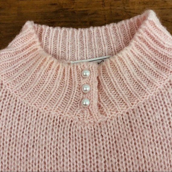 Vintage Nuggets long sleeve pink pastel Size S sw… - image 2