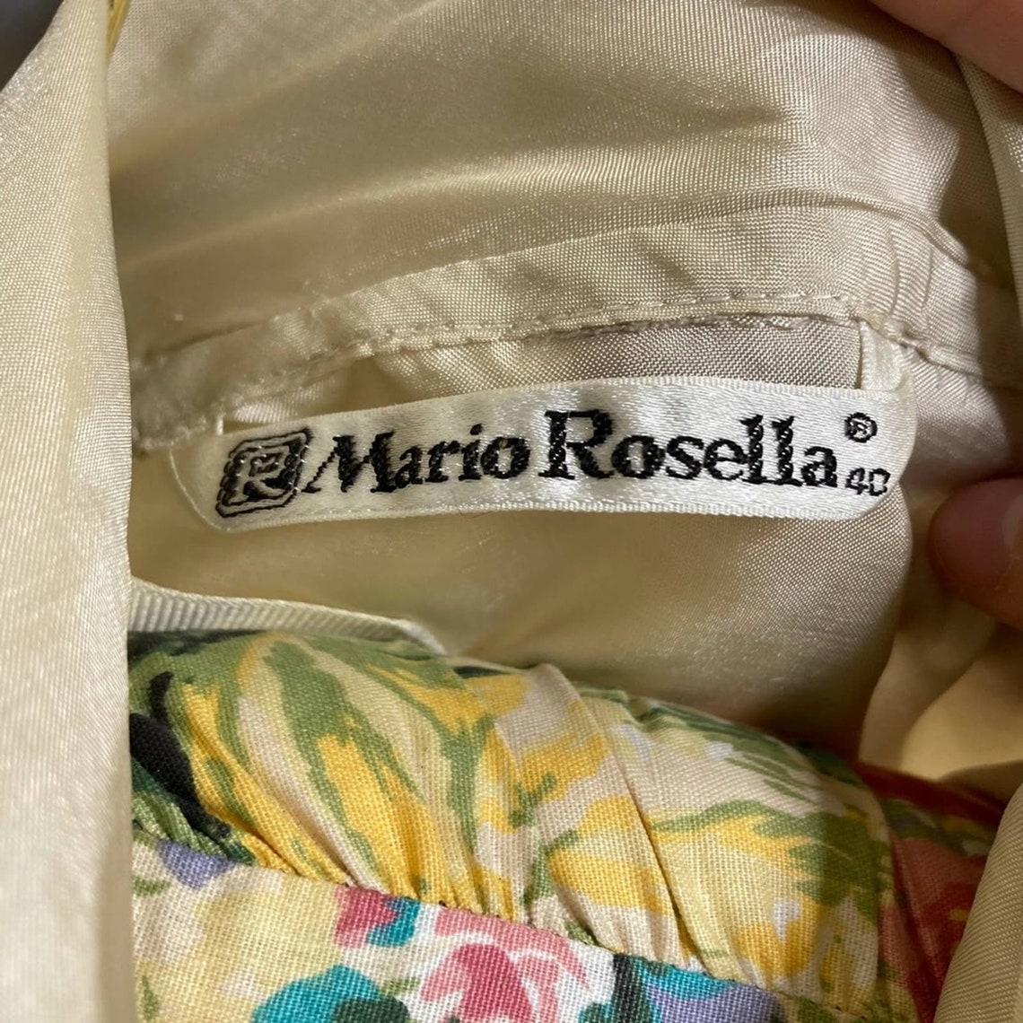 Vintage Mario Rosella silk ruffle front blouse 40 | Etsy