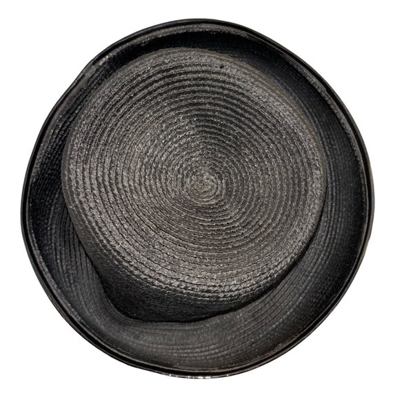 Womans Black Straw Hat Vintage Dowa for Jordan Ma… - image 5