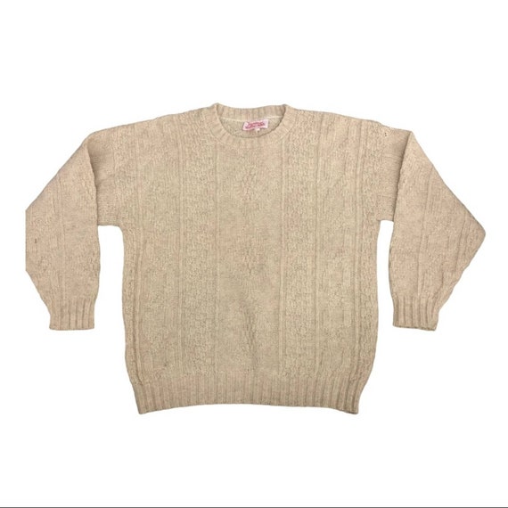 Vintage Fall River Knitting Mills wool cable knit