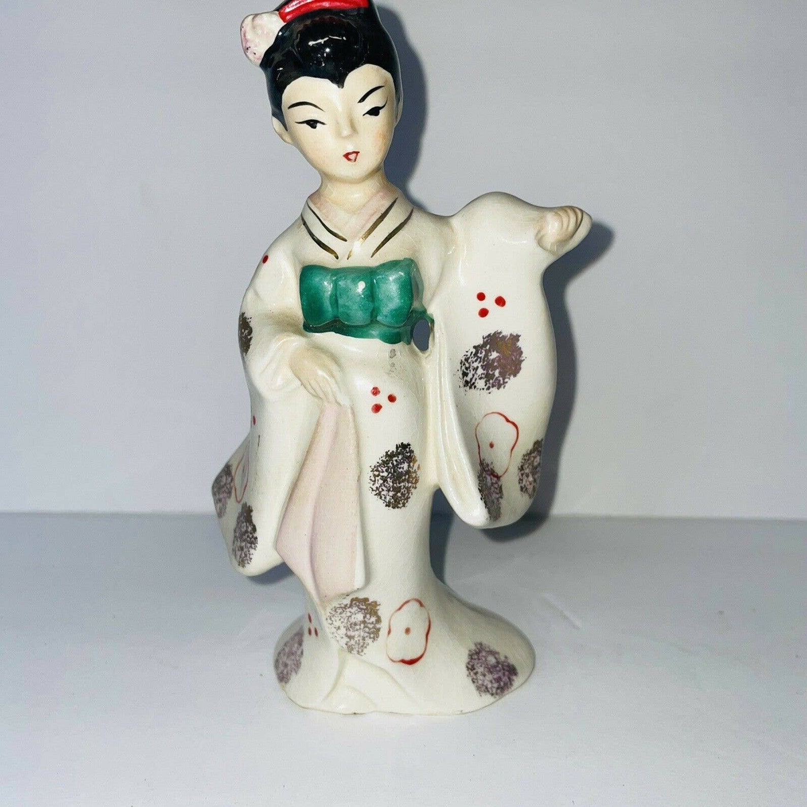 Vintage Hand Painted Porcelain Figurine of Japanese Geisha Etsy