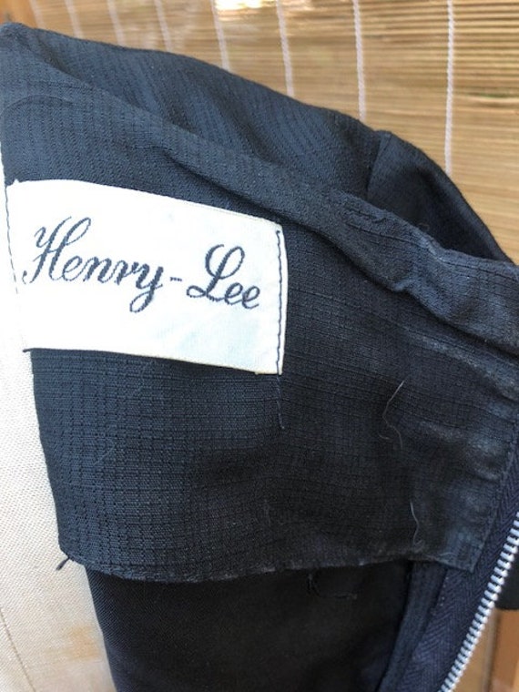 1960s Henry Lee Mad Men Secretary Black Short Sle… - image 4