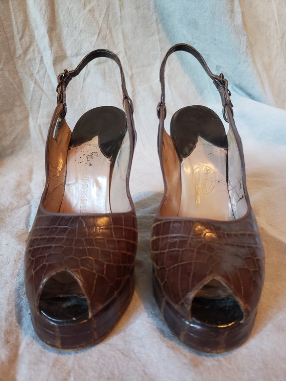 40s Alligator Crocodile Beaux Arts Platform Keyho… - image 3