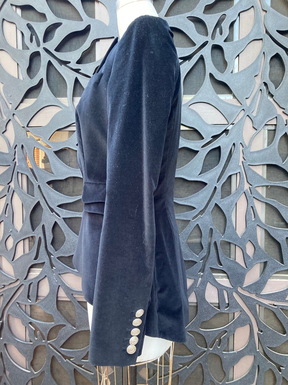 Alexander McQueen Velvet Cotton Tuxedo Jacket Sat… - image 4