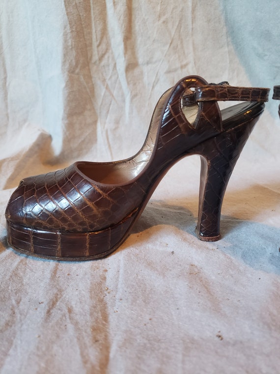 40s Alligator Crocodile Beaux Arts Platform Keyho… - image 8