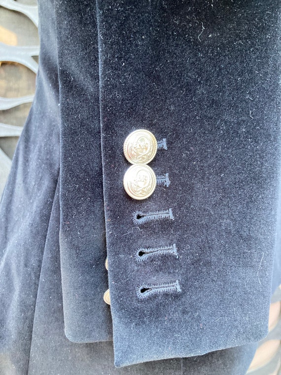 Alexander McQueen Velvet Cotton Tuxedo Jacket Sat… - image 6
