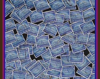 1956年発行のモンティセロ20セント切手10枚セット。未使用の