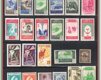 Francobolli nuovi di zecca della Spagna e del Marocco - MH - Tangeri