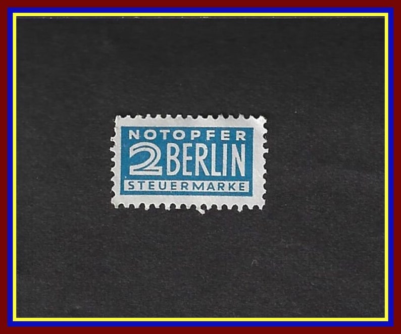 60 Berlin Tax Stamps Notopfer Berlin West Germany Surtax Etsy