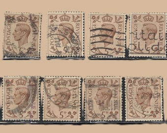 Great Britain - 12 King George VI Stamps - 1938