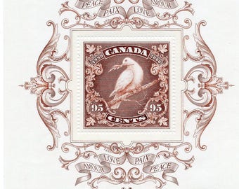 Dove of Peace Stamp on Souvenir Sheet