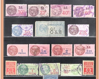 Francia - Sellos fiscales antiguos