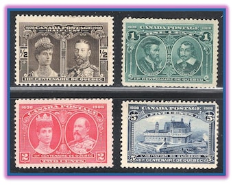 Canada - Francobolli del Quebec del 1908 - SCV 193.00 Stati Uniti - MH