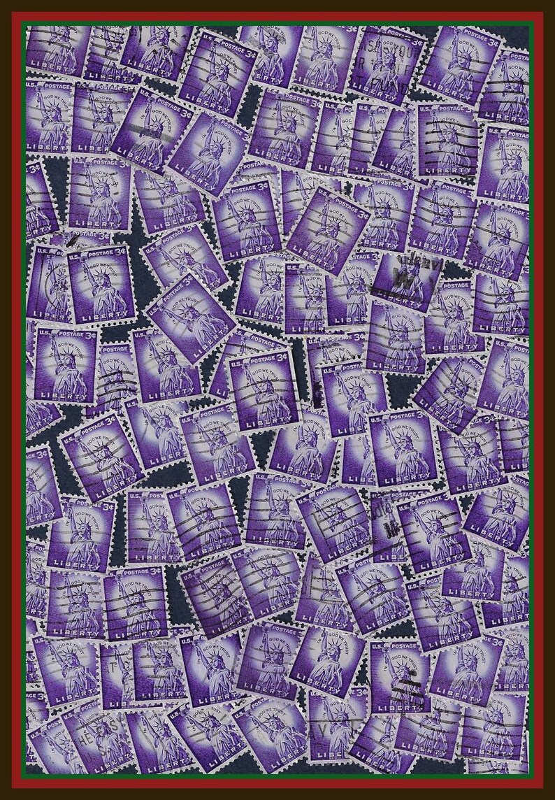 Gebruikt - U.S.A.: 1954 STATUE OF LIBERTY - 3 c. USED STAMPS - REP. 32
