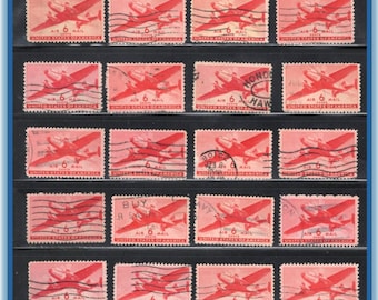 Rare 6cent Red Airmail US Postage - Etsy
