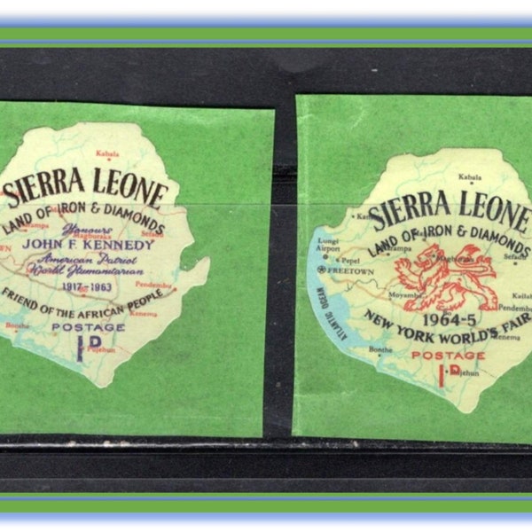 World's First Self-Adhesive Stamps - Issued by Sierra Leone - 1963
