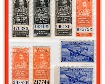 Canada Mint Revenue Stamps - MNH