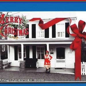 Patsy Cline Historic House Christmas Postcard - Unused