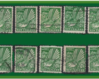 Nowa Zelandia – 10 znaczków Pied Fantail – 1935