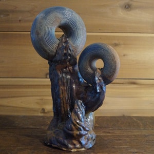 Vintage Abstract Modernist Brutalist Pottery Sculpture