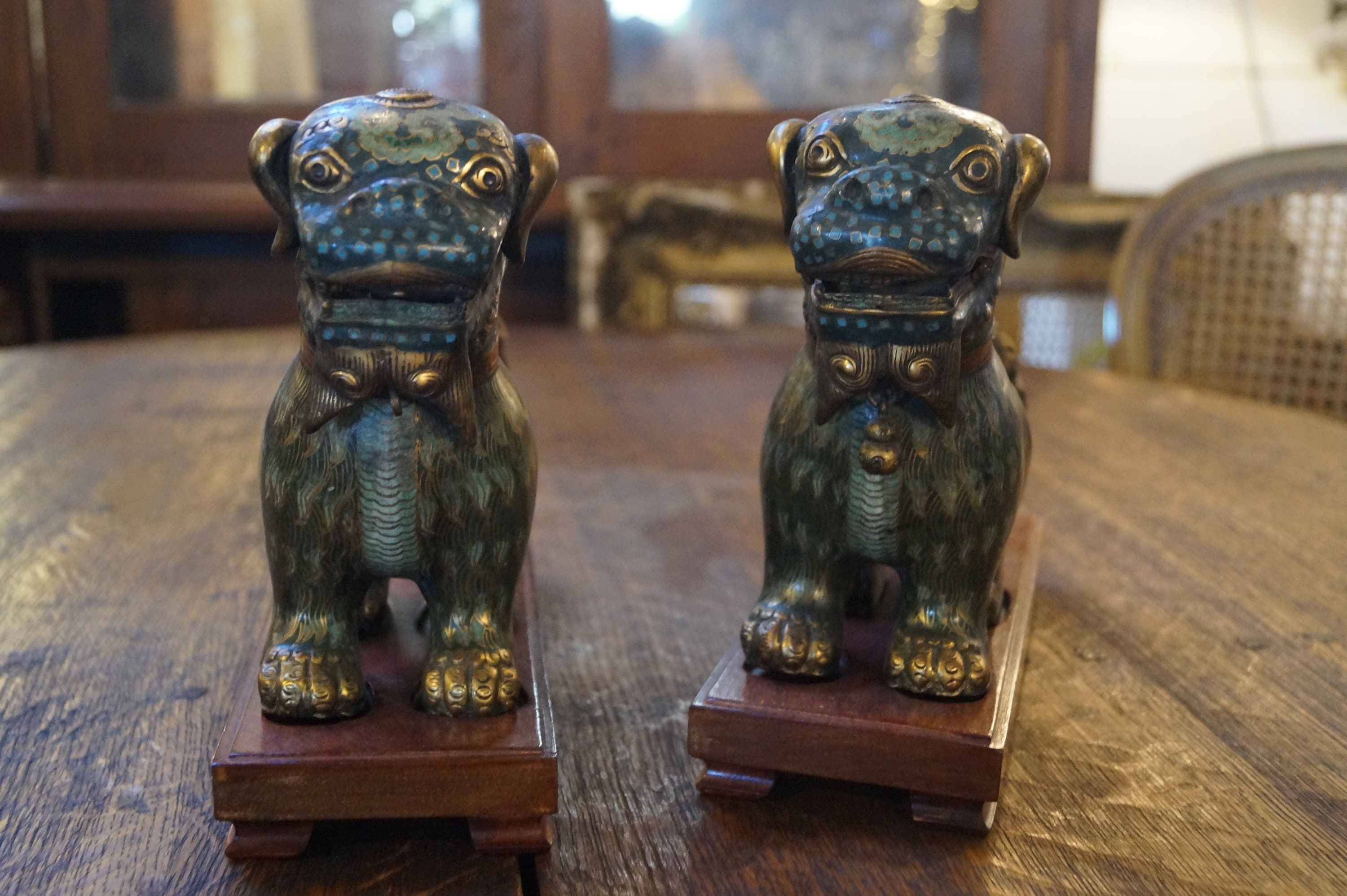 中古】 アジアンクリスタル 琉園 tittot 狛犬 オブジェ インテリア