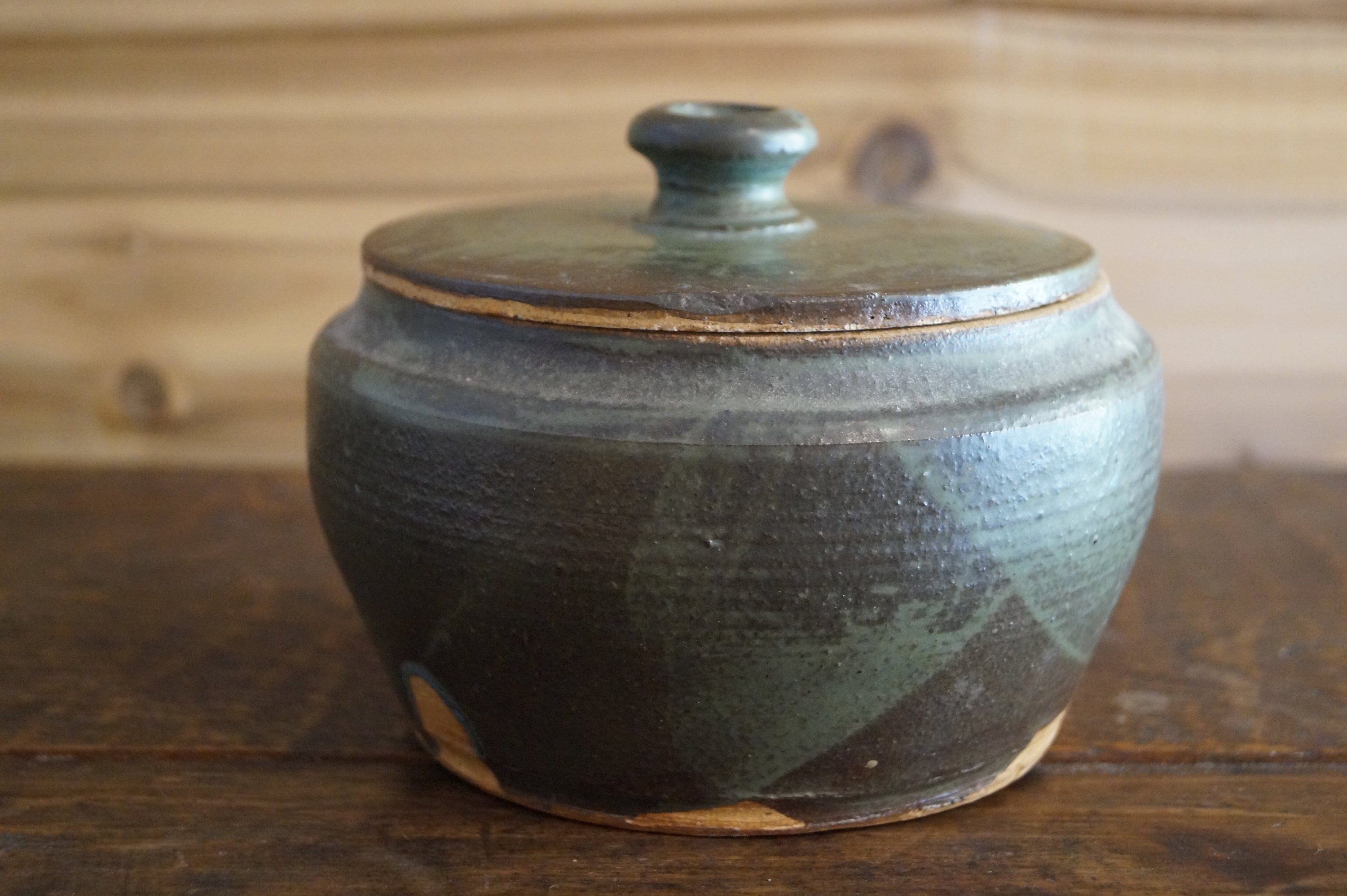 pottery jar vintage pottery vintage ceramics lidded jar Etsy