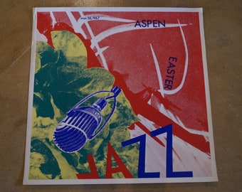 1960s James Rosenquist Aspen Easter Jazz Poster, Vintage Pop Art Silkscreen