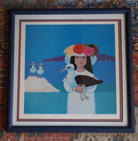 アート Rosalie Prussing Hawaiian Artist Rosalie Prussing Signed and Numbered Wahine With