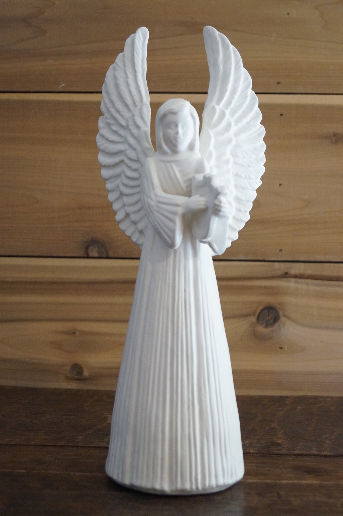Vintage White Ceramic Angel Candle Holder Etsy
