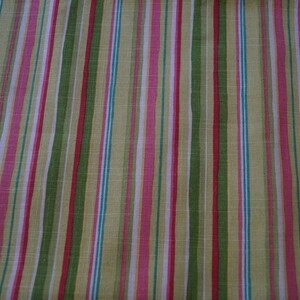 Vintage 70s Lime Green and Purple on White Floral Seersucker Fabric 1pc 36in Wide x 6 Yards