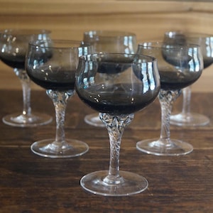 Vintage Empoli Style Glass Cordial Glasses Set