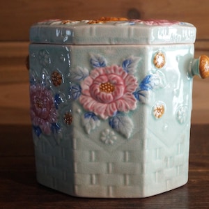 Vintage Japanese Ceramic Cookie Jar