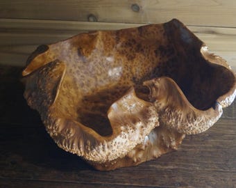 1960s Hawaiian Curly Koa Fine Art Burl Bowl