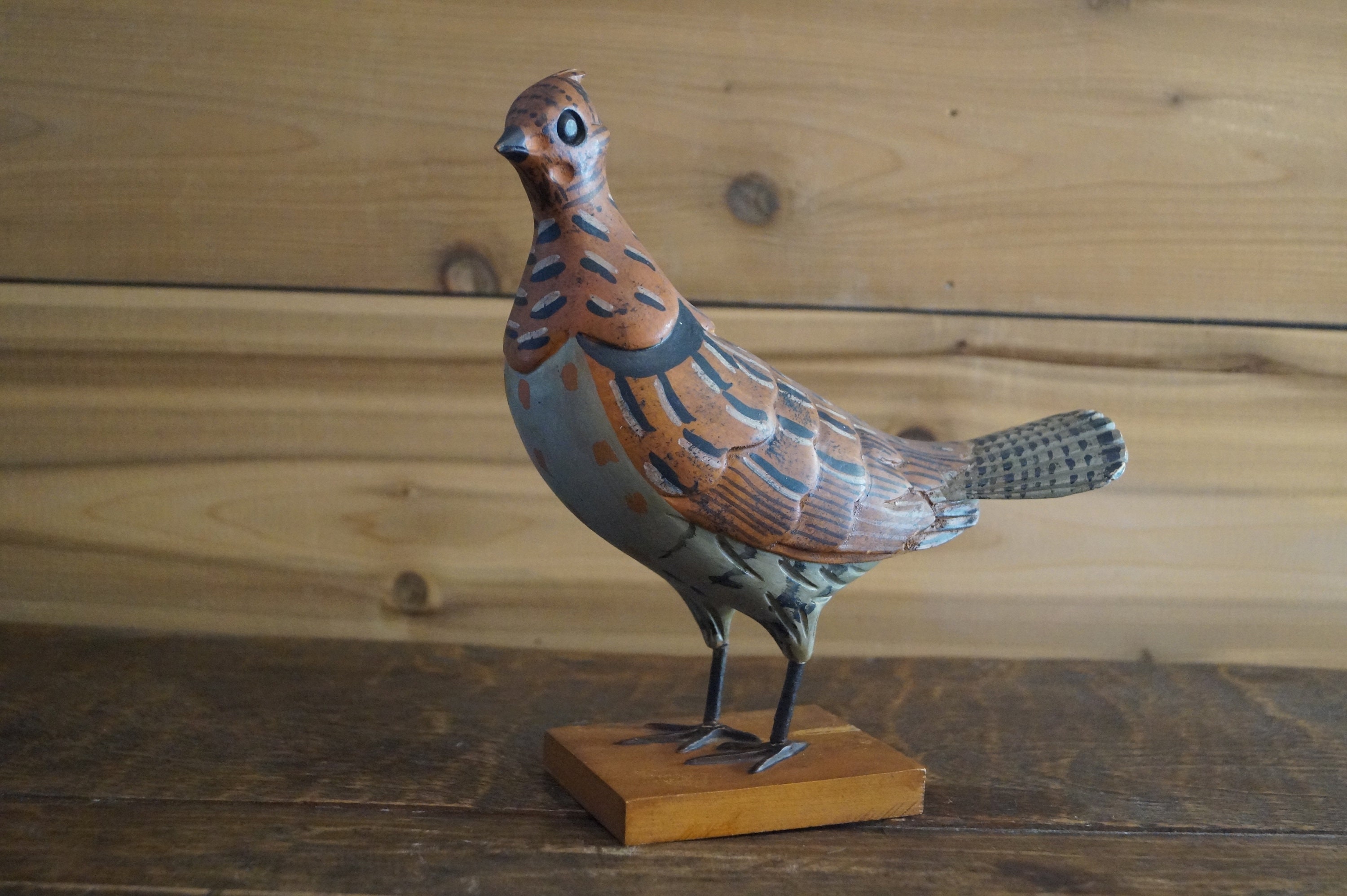 Carl Forslund Mid Century Carved Wood Folk Art Quail Bird Sculpture - Etsy