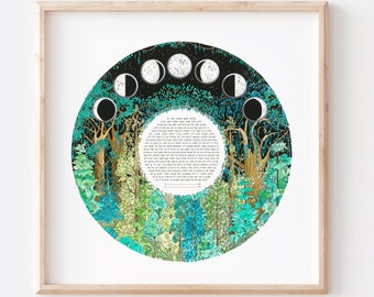 Forest at night ketubah