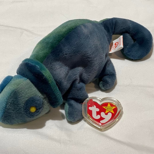 Rainbow the Blue-tie dyed chameleon with tag errors