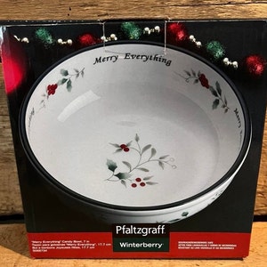 Pfaltzgraff Winterberry Candy Dish NIB 7&quot;